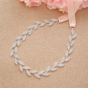 Bröllopssashes S198-S Rhinestones Evening Party Prom Dresses Accessories Belts Bruden Midjeband Bridal