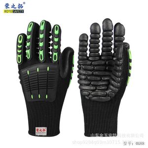 Cut Resistant Anti Vibration Safety Work Glove Mechanics Industry Working Gloves ANSI For impact drill