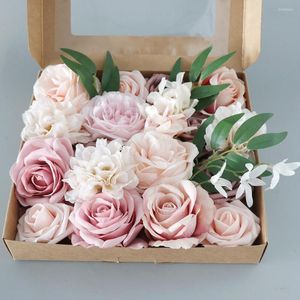 Decorative Flowers Artificial Combo For DIY Wedding Bouquets Centerpieces Arrangements Party Baby Shower Home Decorations