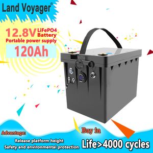 Land Voyager BATTERY Portable Power Station 12V 120Ah LiFePO4 Battery 12.8V Power For RV Campers Golf Cart Off-Road Off-grid Solar Wind QC3.0 Type-C USB output