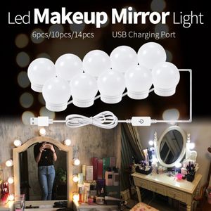 LED Bulbs 12V Makeup Mirror Light Bulb Hollywood Vanity Lights Stepless Dimmable Wall Lamp 6 10 14Bulbs Kit for Dressing Table