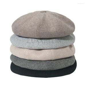 Berretti Berretto in lana Cappello invernale da donna Maglia piatta da donna in cashmere Pittore LUXXETON Casual