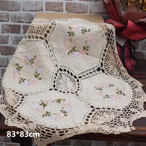 Table Cloth Handed Crochet Hollow Round Coffee Garden Decorative