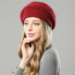 Berretti alla moda Tam Slouch Style Cappello invernale in feltro caldo Beanie lavorato a maglia