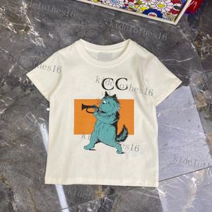 Tasarımcı Çocuklar Erkek Kızlar T-Shirts Büyük Boy Gevşek ABD T Shirt T-Shirt Tee Üstler Klasik Silikon Mektup Sokak Giyim Çocukları Pamuk Giyim Yüksek Sokak Tshirt