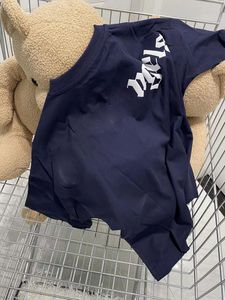 Baby Designer Kid T-shirts Summer Girls Boys Fashion Tees Children Kids Casual Tops Trendy Bear Printed T Shirts bule Color