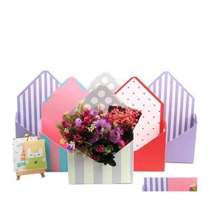 Feste a favor envelope dobra caixa de flores mini tipo de noivado de casamento decoração de dia dos namorados entrega de gota de home jardim home garden festive supplie dhviu