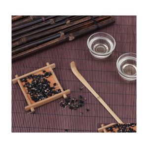 Kaffe te -verktyg handgjorda bambu Scoop Matcha Spoon Sticks Ceremonin Tillbeh￶r Retro Relaxerande bondg￥rdsstil Scoops Tool Drop de Dhjeo