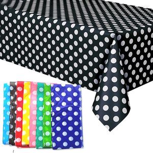 Table Cloth Disposable Tablecloth Polka Dot Theme Cover For Baby Shower Birthday Party Family El Travel Decoration