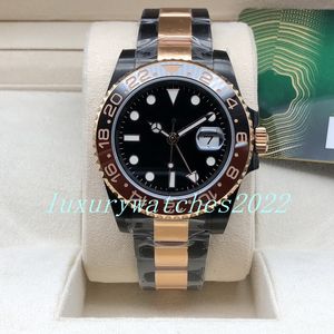 Men's Watch ZR Factory New V3 Black Dial 40mm Automatic Mechanical Rose Gold Two Tone Fine Steel Sapphire Glass Luminous Watches Original Box