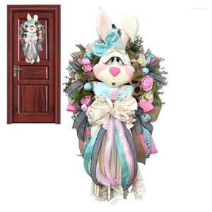 Decorative Flowers Easter Wreath Front Door Hangings Garland Cute Wall Decoration Home Garden Party Craft