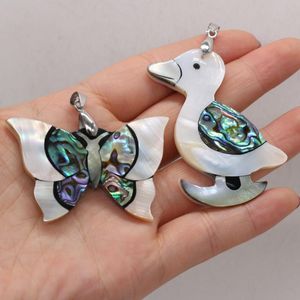 Pendant Necklaces Natural Shell Butterfly Shape Necklace Charms For Jewelry Making DIY Bracelet AccessoriesPendant
