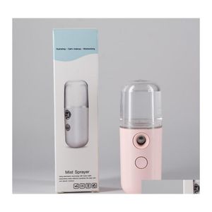 Altro Giardino domestico 5 colori Mini Nano Mist Sprayer Viso Corpo Nebizer Steamer Idratante Strumenti per la cura della pelle 30Ml Face Spray Beauty Dhivj