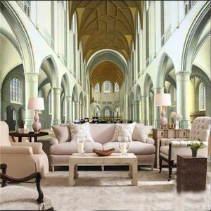 Wallpapers Custom Size 3d Po Wallpaper Mural Living Room Bed Church Castle Building Picture Sofa TV Backdrop For Wall