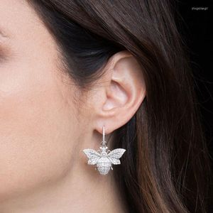 Dangle Earrings Baoyocn Top Quality 925 Sterling Silver Asymmetric Wasp Zircon Bumble Bee Women Jewelry January 2023 Collection