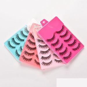 Falsos cílios cílios cílios de beleza essenciais definidos à mão Made Crisscross Eye Lash Ferramentas de extensão 60Pairs Drop entrega de saúde DHPSC