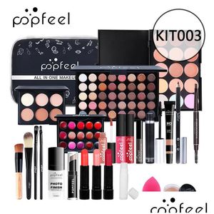 Makeup Sets Popfeel All In One Kit Eyeshadow Lip Gloss Lipstick Brushes Eyebrow Concealerwith Bag Drop Delivery Dh9Fg