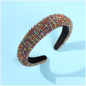 Acessórios para cabelos Cabela de toca da cabeça colorida Diamond Sponge Hairband Moda criativa