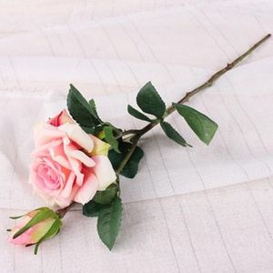 Decorative Flowers 5Pcs Artificial Feel Rose Moisturizing Real Touch Flower Decor Living Room Fake Home Decoration Wedding Bouquet Marriage