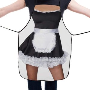 Ashasds Band Tidy Abbigliamento Costume da cameriera francese sexy Divertente grembiule da cucina per barbecue di San Valentino