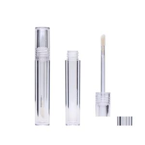 Packing Bottles 100Pcs Empty 7.8Ml Lipgloss Tubes Round Transparent Lip Gloss With Wand Drop Delivery Office School Business Industri Dh1C5