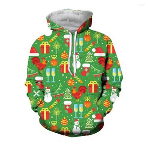 Męskie bluzy bluzy jumeast 3D Santa Printed Elephant Panda dla mężczyzn Duża rozmiar luźna kreskówka z kapturem streetwear świąteczny festiwal ubrania