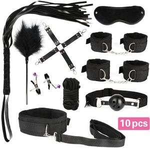 Bondage 13pcsset SM Restraint G Spot Vibratori Gioco per adulti Puntelli Donne Giocattolo del sesso Manette Noylon Stimolatore clitoride Negozio 230113