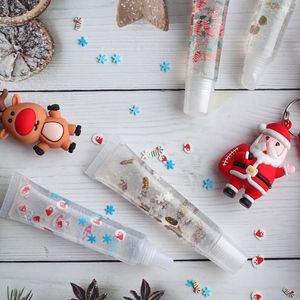 Lip Gloss 15ml Cute Makeup Transparent Moisturizing Vegan Lipgloss Christmas Oil Cosmetic For Girl Women One Piece