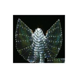 Decorazione per feste Donna Costume bianco Angelo Led Ala di Iside con bastoncini Colorf dorato Accessorio danza del ventre 360 Openparty Drop Delivery Dhci9