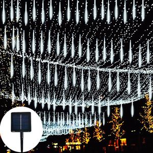 Dizeler 8Tube Meteor Duş Yağmur Dizeleri Işıklar Açık Sokak Çelenk için Noel Ağacı Dekorasyonları Yıl Navidad Perde Led