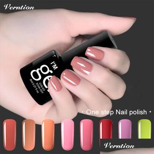 Nail Gel Wholesale Verntion 8Ml 3In1 Polish Soak Off Uv Lacquer Vernis Semi Permanent Art Professional One Step N Dhfyo