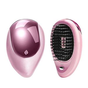 Hair Brushes 1 Piece Portable Electric Ionic Hairbrush Takeout Ion Styling Straightening Comb Brush Mas Detangling Antistati Dhxsk