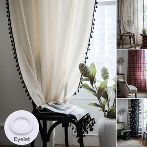 Curtain Boho Curtains Drap Sheer Tassel Screening Valances Window For Bedroom Living Room Europe Patterned Rod Pocket