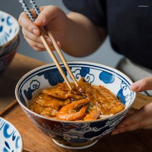 Miski Fancity Creative Chinese Ajisen Ramen Bowl retro ceramiczna duża zupa dom ma makaron sałatka z hat warzywnego b