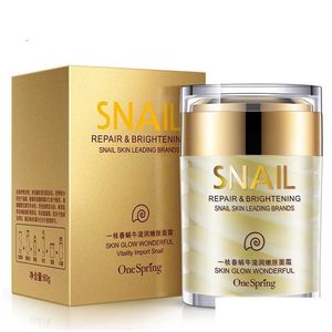 ￖgonbrynverktyg Stencils 60g OneSpring Natural Snail Cream Facial Moisturizer Face Lifting Firming Skin Care Dro Dhn9d