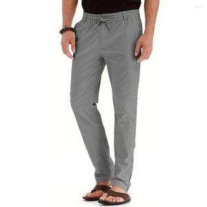 Men's Pants Men's Trousers Spring Autumn Cotton Solid Color Fashion Casual Home Loose Plus Size Sports