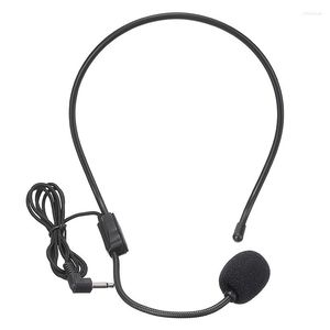 Microphones Mini 1m Durable Wired Stereo Microphone Headset 3.5mm Jack Suitable For Laptop PC Loudspeaker Lecture Speech Mic Headphone