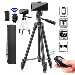 Tripodlar DSLR Esnek Tripod Uzatılabilir Seyahat Hafif Stand Mobil Cep Telefonu Montaj Kamerası Live 230114 için Uzaktan Kumanda