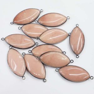 Pendant Necklaces Natural Stone Horse Eye Draped Pendants Necklace Connector Mineral Healing Charms Fashion DIY Jewelry Accessories