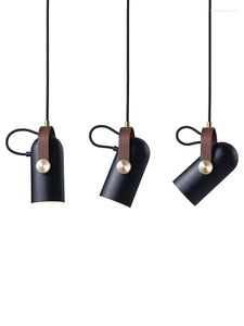 Pendant Lamps Nordic Designer Modern Industrial Chandelier Iron Art Wood Interior Lighting Home Decor Bedroom Bedside Restaurant Coffee Bar