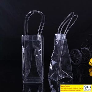 Clear Plastic Ice Wine Bag Single Wine Bottle Bag Food Container Drinking Storage Kitchen Accessories