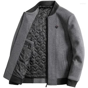 Jackets masculinos 2023 Marca Winter Woolen Jacket Men grossa Slim Fit Machine Fashion Wool Blend Coats Outerwear Autumn Smart Casual Baseball