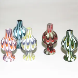 narghilè schiacciato opale bolla carb cap tappi a sfera per fumare bordo smussato quarzo banger unghie vetro acqua bong tubi Dab Rigs