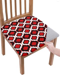 Chair Covers Red Black Moroccan Pattern Elasticity Cover Office Computer Seat Protector Case Home Kitchen Dining Room Slipcovers