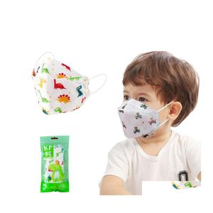 Diğer Ev Bahçesi 16 Tasarımlar Çocuklar KF94 Maske 10pcs/Pack 4Layers Yüz Maskeleri Daml Dönüşü DHY68