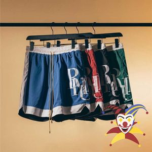 Patchwork Rhude Shorts Hombres Mujeres 1 1 Calidad superior Casual High Street Rhude Pockets Hip Hop Breeches