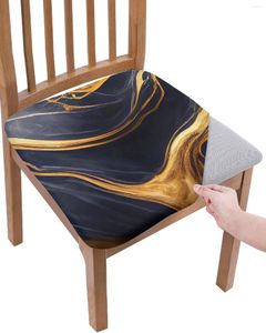 Chair Covers Marble Texture Blue Elasticity Cover Office Computer Seat Protector Case Home Kitchen Dining Room Slipcovers