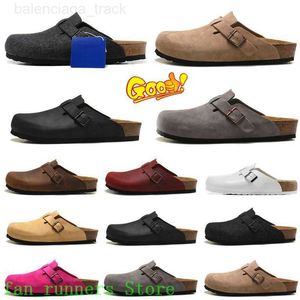 Triple S Designer Sandaler M￤n Kvinnor Slid tofflor Boston Soft Footbed Clogs Suede Leather Buckle Strap Shoes Outdoor Inomhus 35-45 EUR