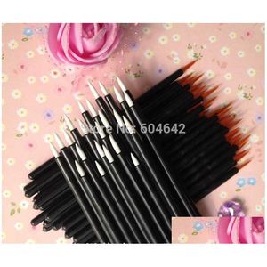 Pędzle do makijażu 100pcs/partia Wysokiej jakości szczotka do eyeliner Professional Professional węgiel drzewny Black Drop dostawa 202 DHTJ3