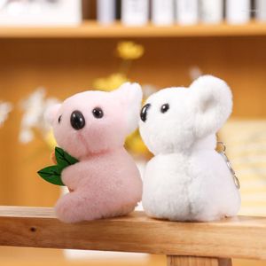 Keychains Simulation Lovely Koala Plush Doll Pendant Kawaii Animal Bear For Woman Bag Ornaments Jewelry Key Chain